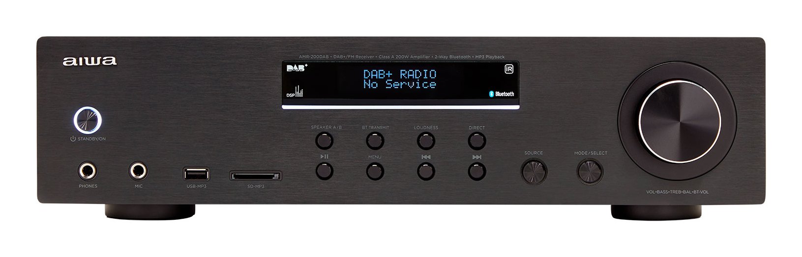 Amplificador Bluetooth AMR-200DAB/BK Black Dab+ 200W RMS...