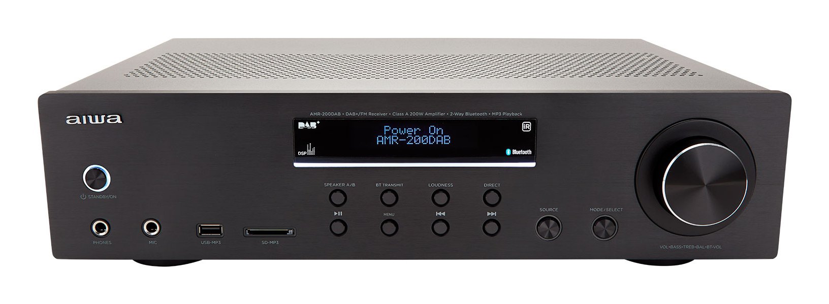 Amplificador Bluetooth AMR-200DAB/BK Black Dab+ 200W RMS 7 Entradas Analogicas FM/USB/SD 2
