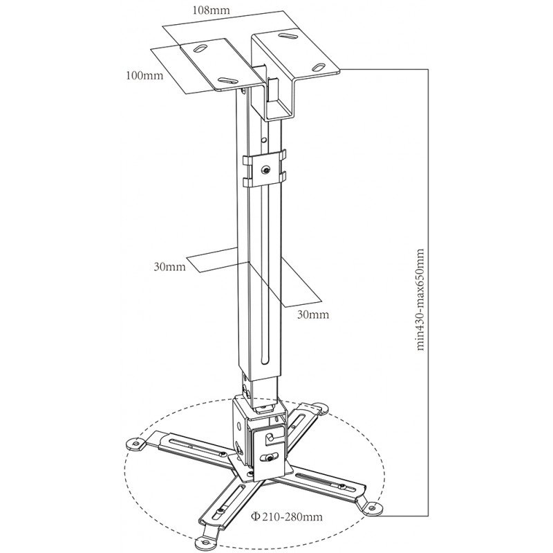 Soporte de Proyector Inclinable VESA Maximo 200x200HASTA 10KGS 3