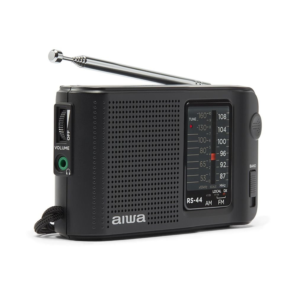 Radio Analogica Portatil RS-44 AM/FM Altavoz Integrado JACK 3.5MM Negro Vintage — vista detalle 1