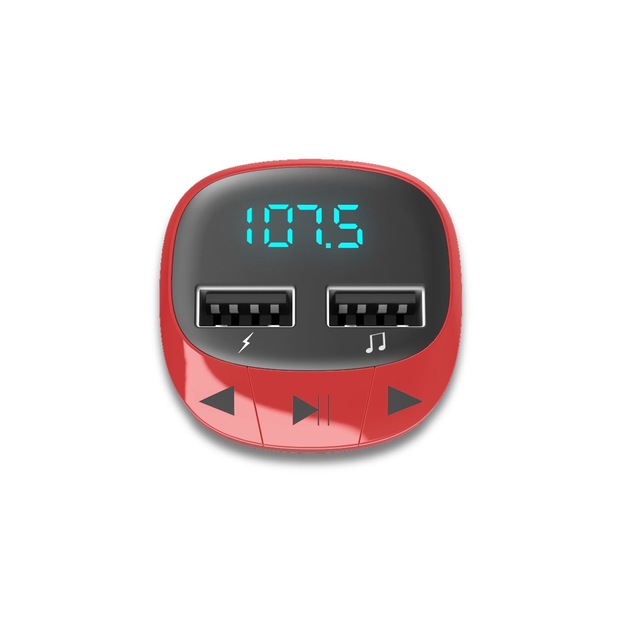 Energy Sistem Transmisor FM — Cargador coche 2 USB tipo A rojo 2