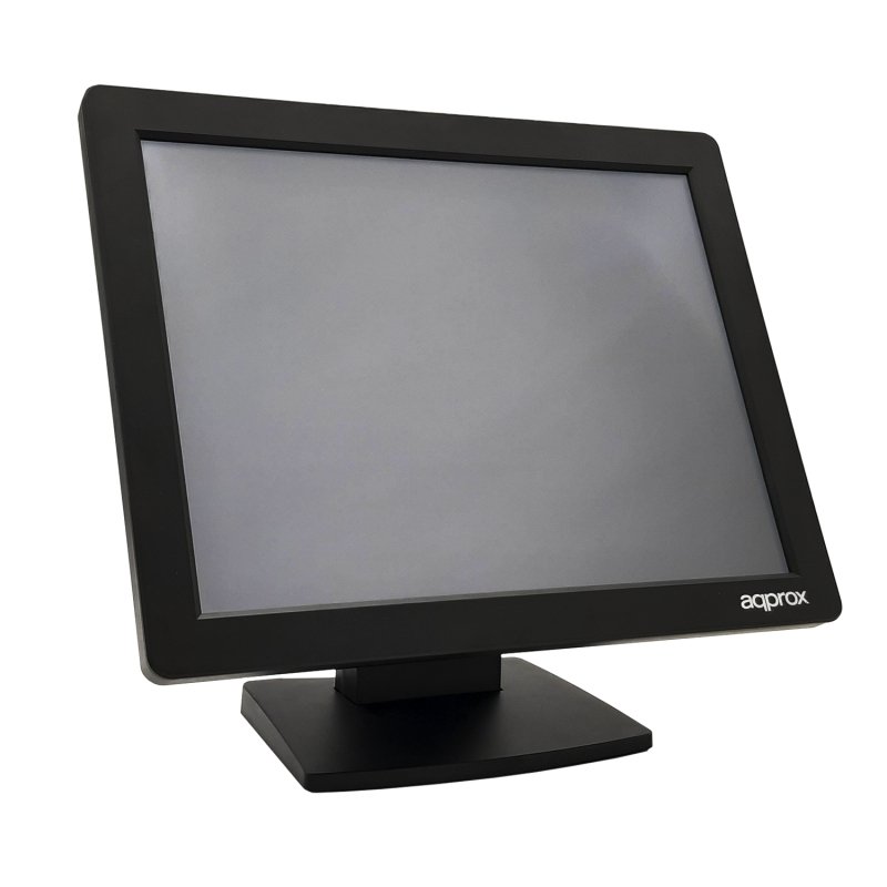 Monitor 15" Tactil Resistiva TPV APPMT15W4 4:3 VGA Negro 5ms 300cd/m2 Tactil de 4 Hilos Grado A+ VESA 75x75 2