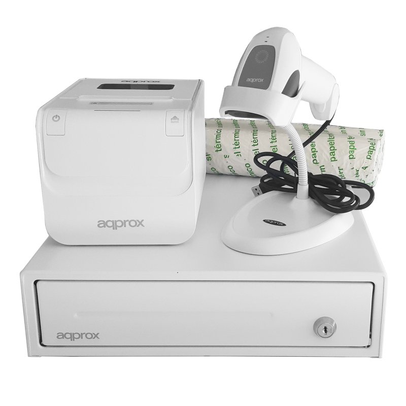 Kit TPV Cajon APPCASH33WH Blanco + SCAN LS11ASWH + IMP. T...