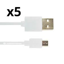 Cable USB-A a Microusb 1M Kit 5 Unidades SMARTPHONE/ Tabl...