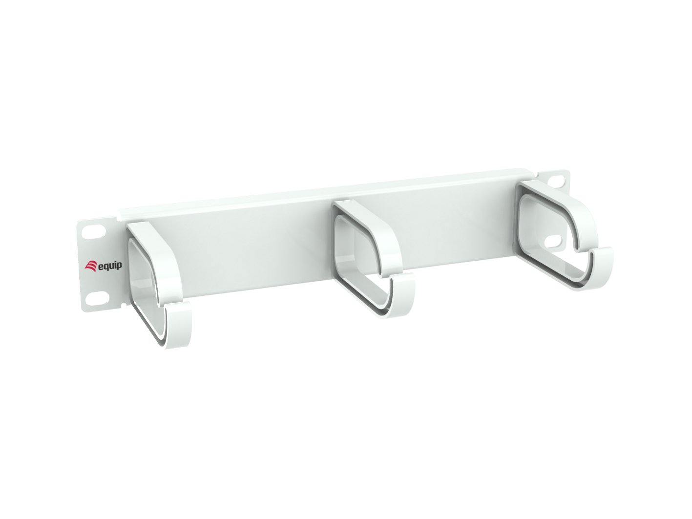 EQUIP Panel Organizador Cables 1U Rack 10" — Gris RAL 7035