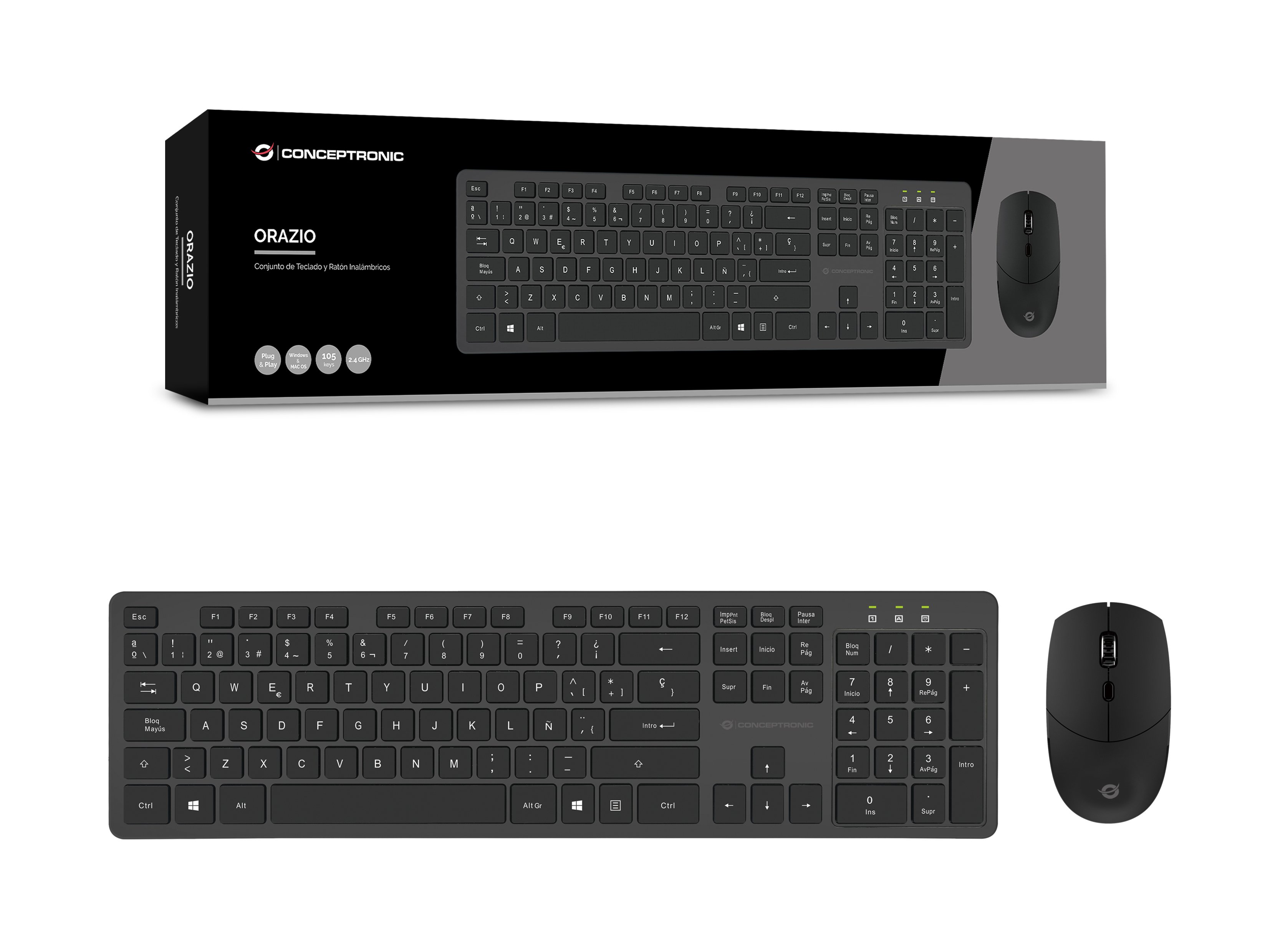 Teclado y Mouse Wireless Orazio 4
