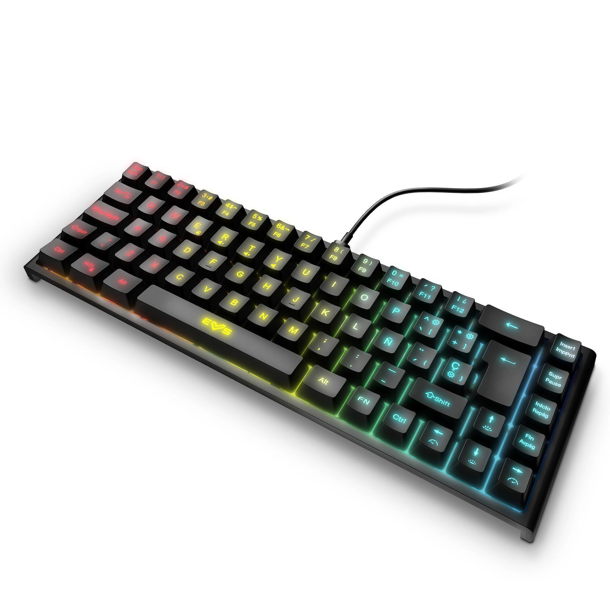 Teclado Compacto Gaming ESG K4 KOMPACT-RGB 69TECLAS USB-C Winlock KEY — vista detalle 1