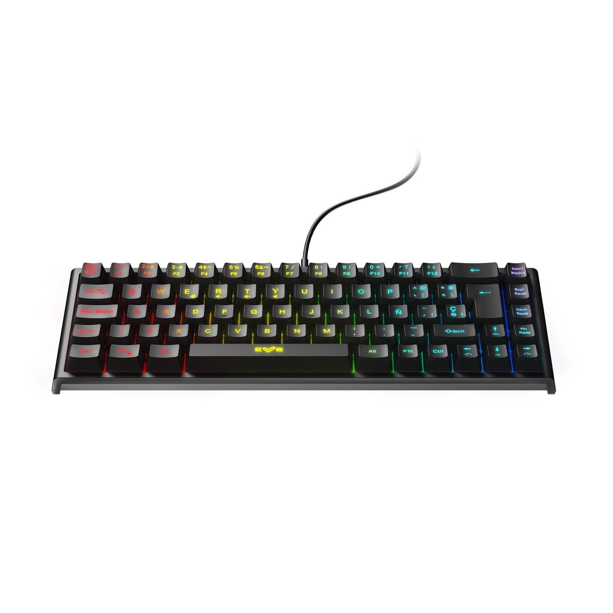 Teclado Compacto Gaming ESG K4 KOMPACT-RGB 69TECLAS USB-C Winlock KEY — vista detalle 2