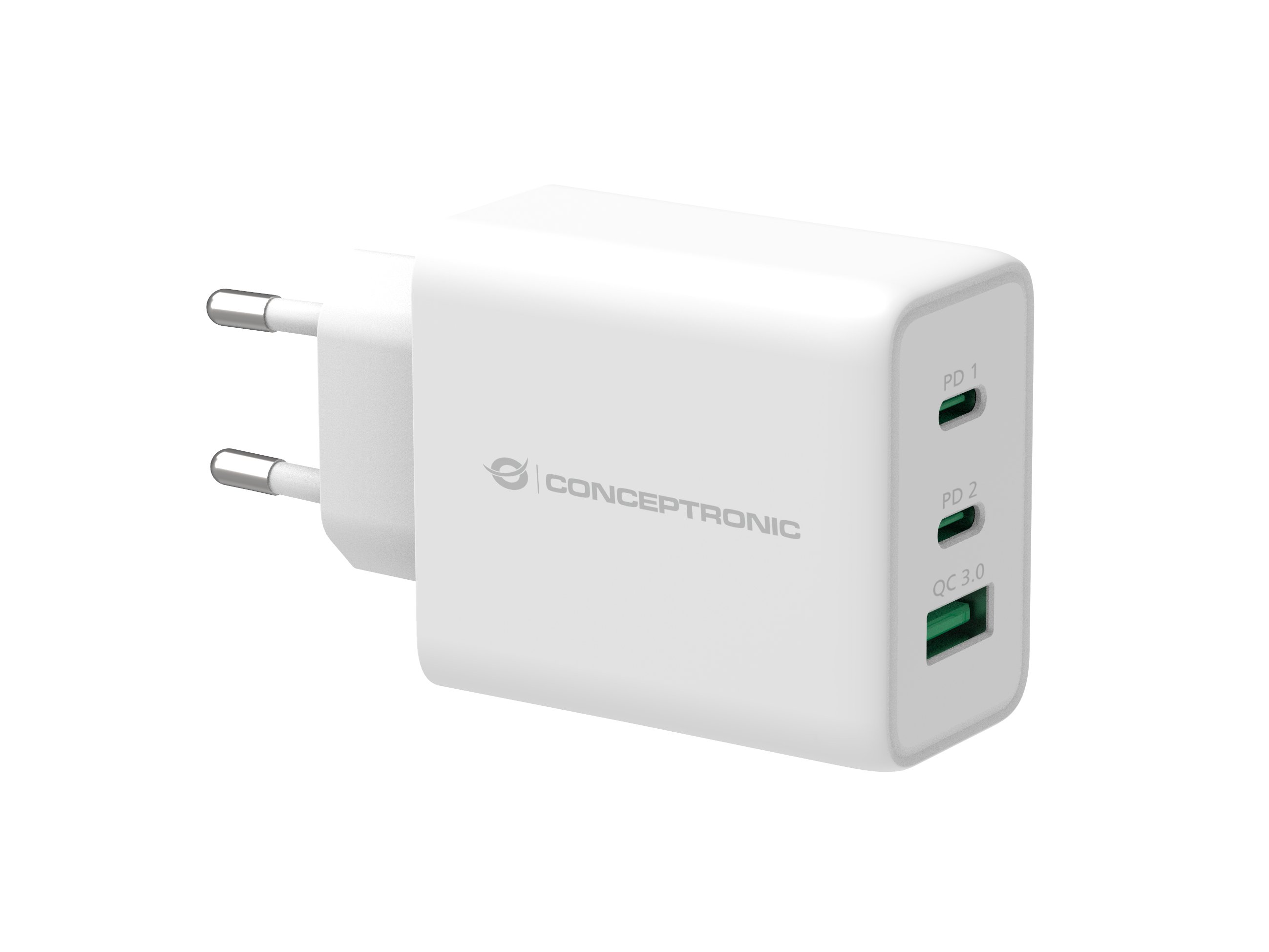 CONCEPTRONIC Althea — Cargador 65W USB-C con Quick Charge 3.0