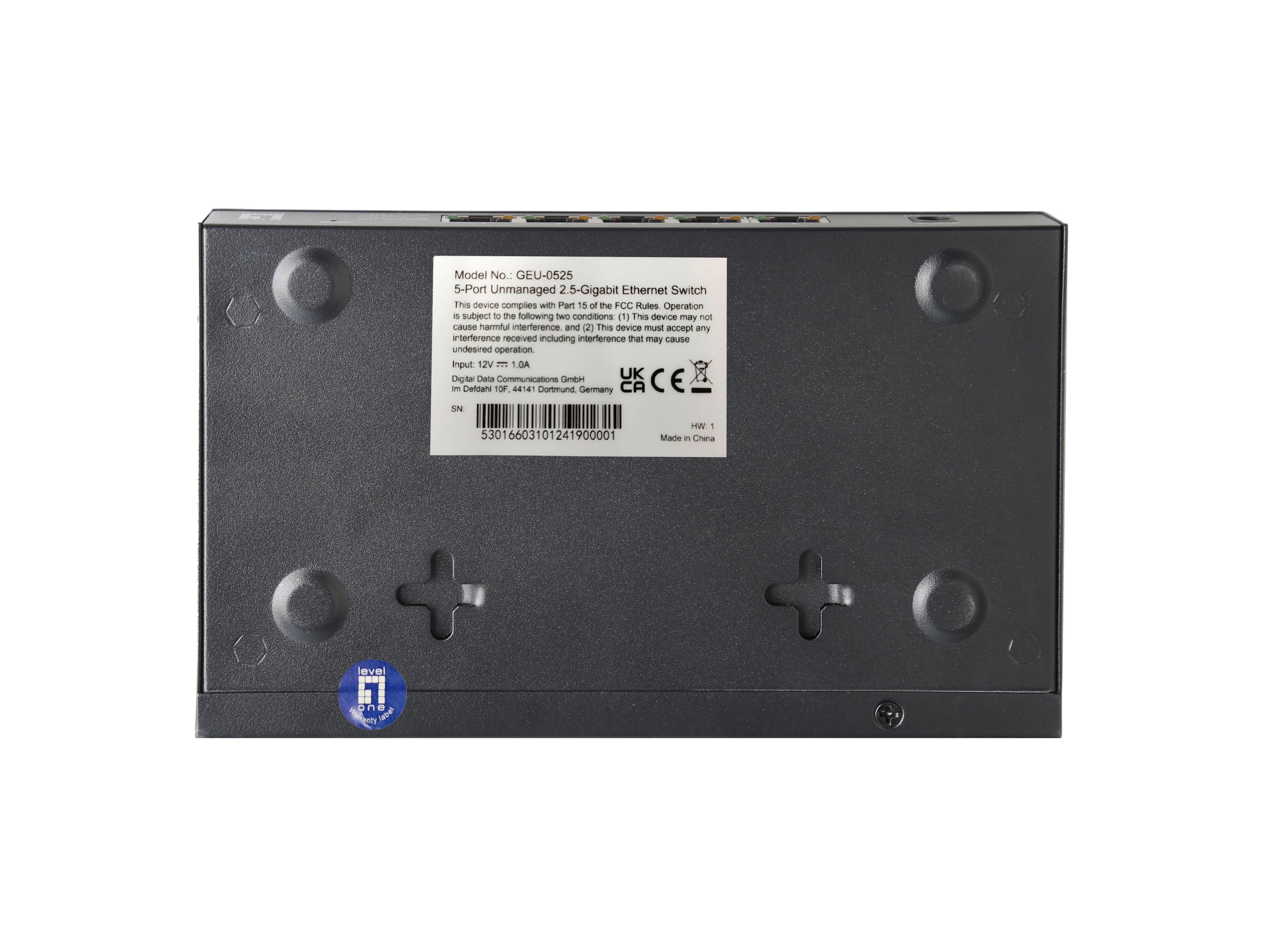 LEVEL ONE GEU-0525 — Switch 5 puertos 2.5GbE carcasa metálica 9