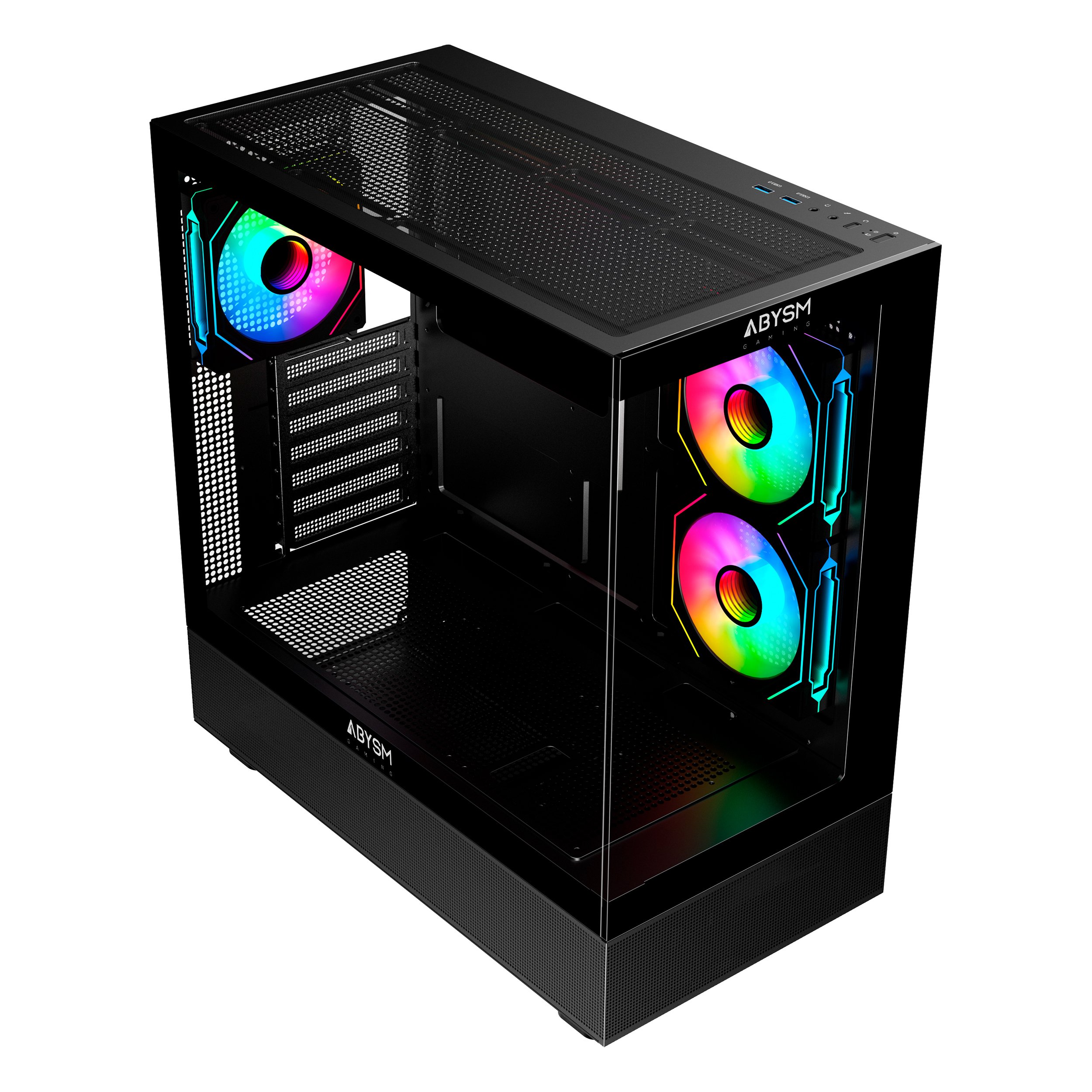 Caja ATX Semitorre Danube SAVA H400 Prime Black 2x3.5" 1x2.5" 2xUSB3.0 1xUSB-C GPU Max 410mm Negro Lateral y Frontal Vidrio 3