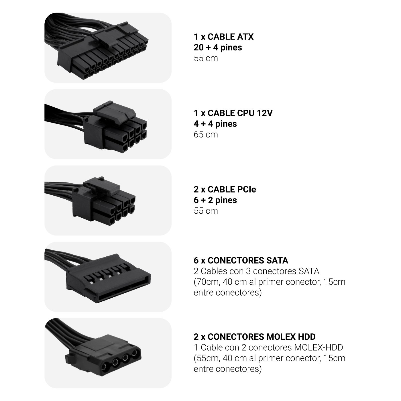 COOLBOX COO-FAPW3-850 — Fuente 850W Powerline3 85% eficiencia — vista detalle 2