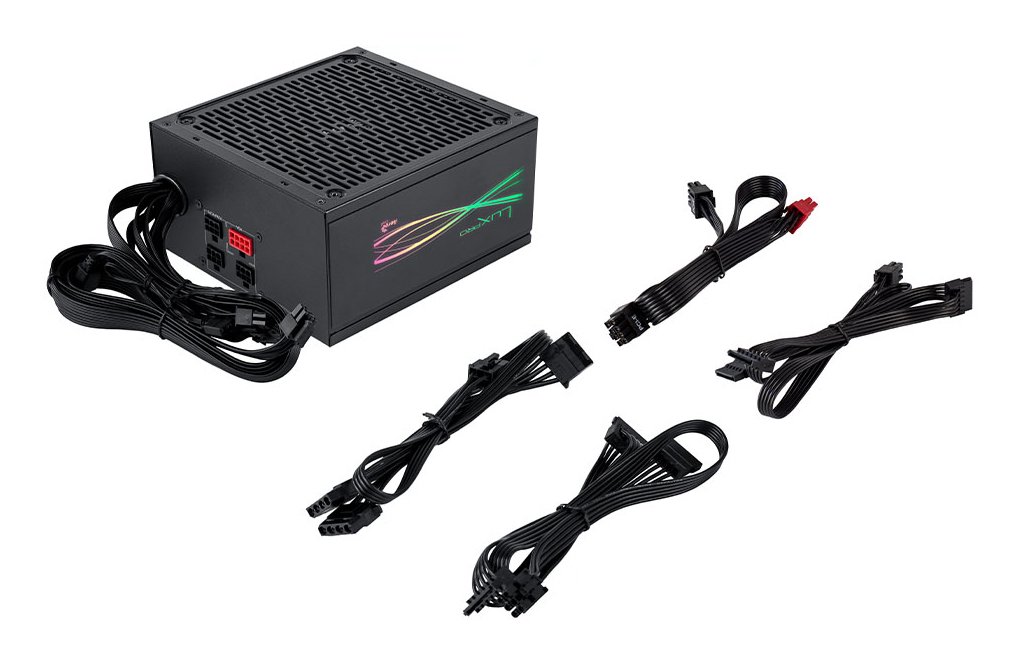 Aerocool Lux Pro 550W — Fuente modular 80+ Bronze con ventilador RGB 5