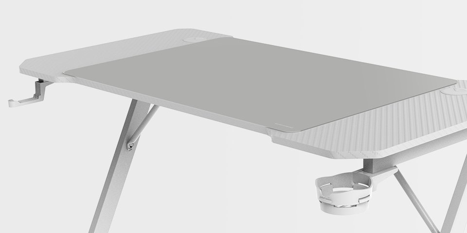 Mesa MGD X120 Chasis de Acero Tablero Blanco 120x60 Diseño Fibra Carbono ALF. XXL — vista detalle 2