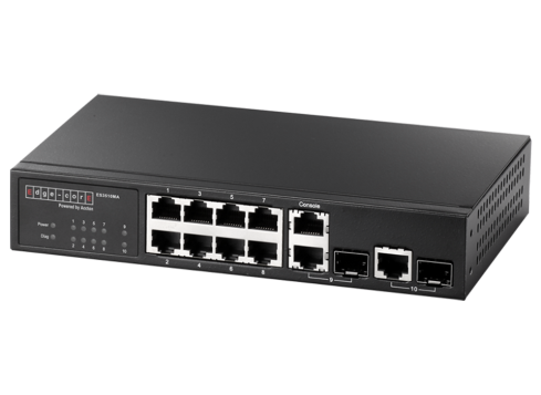 (Km0) Switch no Gestionable ES3510MA 10x1Gb 2xSFP 1xWLAN VLAN CASH30 — vista detalle 1