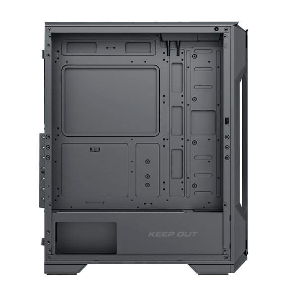 Caja E-ATX Torre XC-901 Pro 2x3.5 3x2.5” 1xUSB-C 1xUSB3.0 GPU Max 315mm Cristal con Bisagracolor Negro — vista detalle 2
