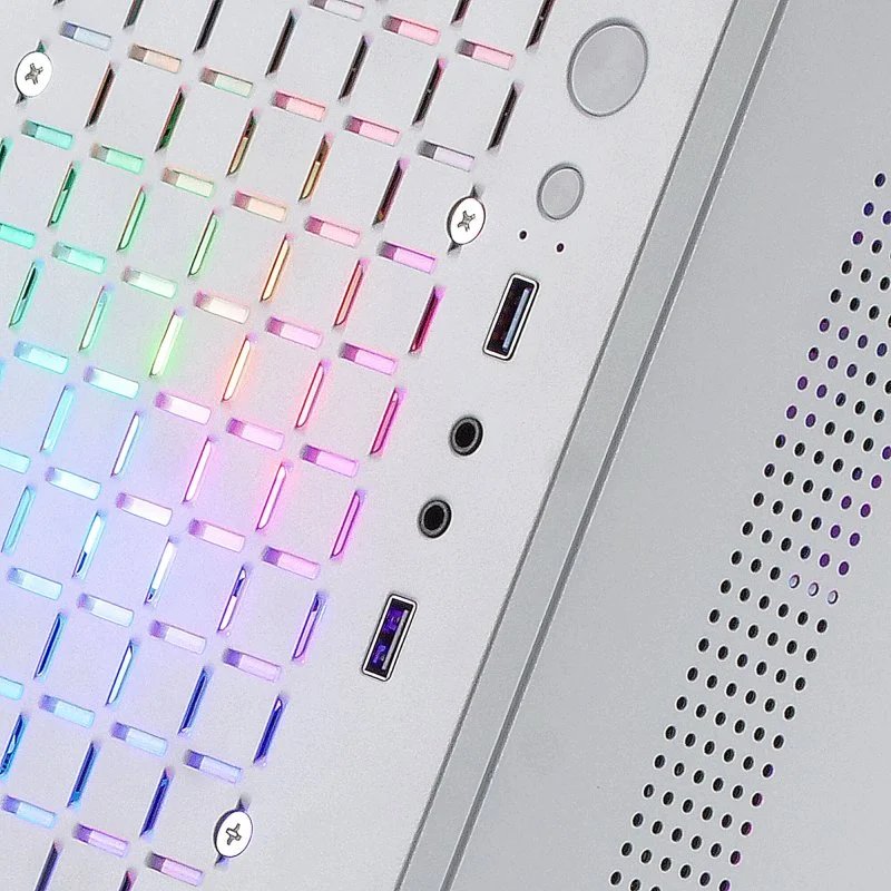 MARS GAMING MC-CORE WHITE — Caja MicroATX con ventana lateral y 2 ventiladores RGB 4