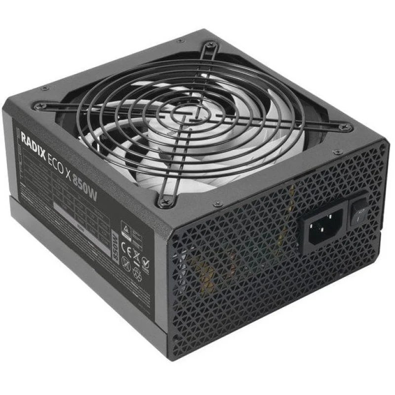 TACENS Radix Eco X 850W — 87% eficiencia, ventilador 140mm silencioso