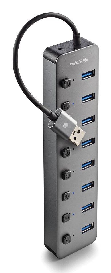 HUB USB 3.0 con 8 Puertos con Interruptor Independiente — vista detalle 1