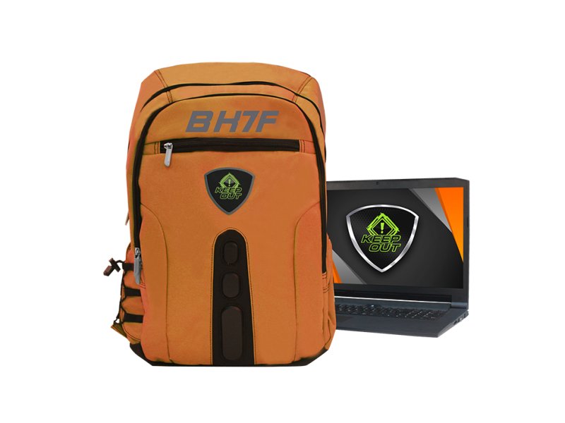 Mochila Gaming BK7 FULL Orange para Portatiles 15.6" con Multiples Bolsillos 2