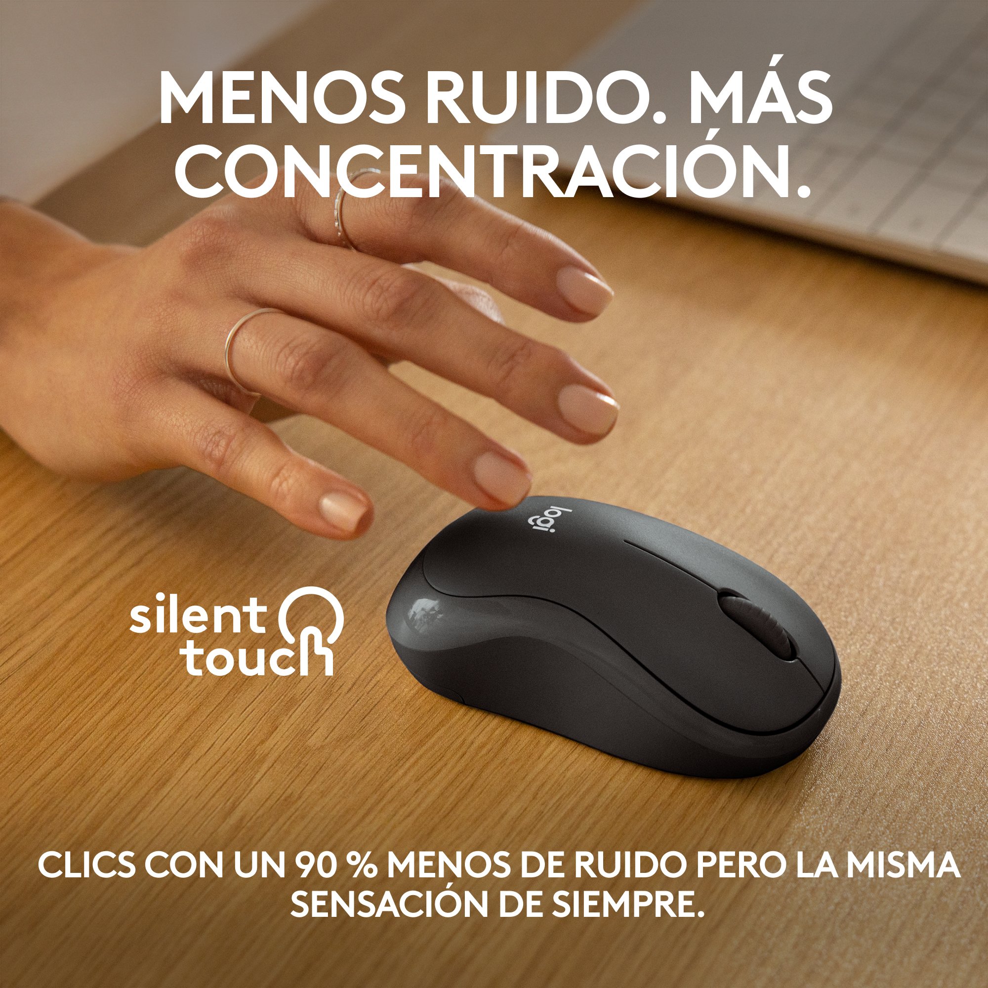 Logitech M240 — Ratón Bluetooth silencioso 3 botones negro 3