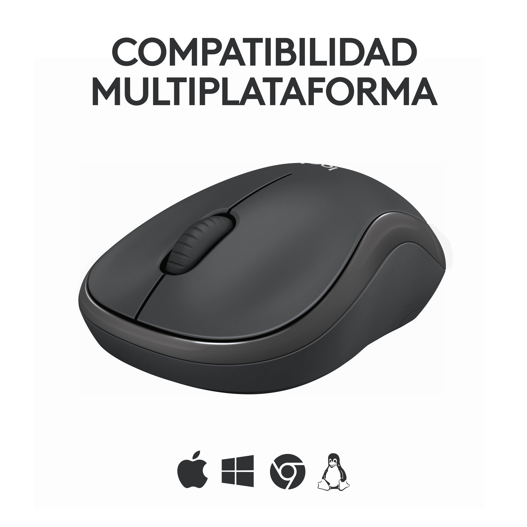 Logitech M240 — Ratón Bluetooth silencioso 3 botones negro 6
