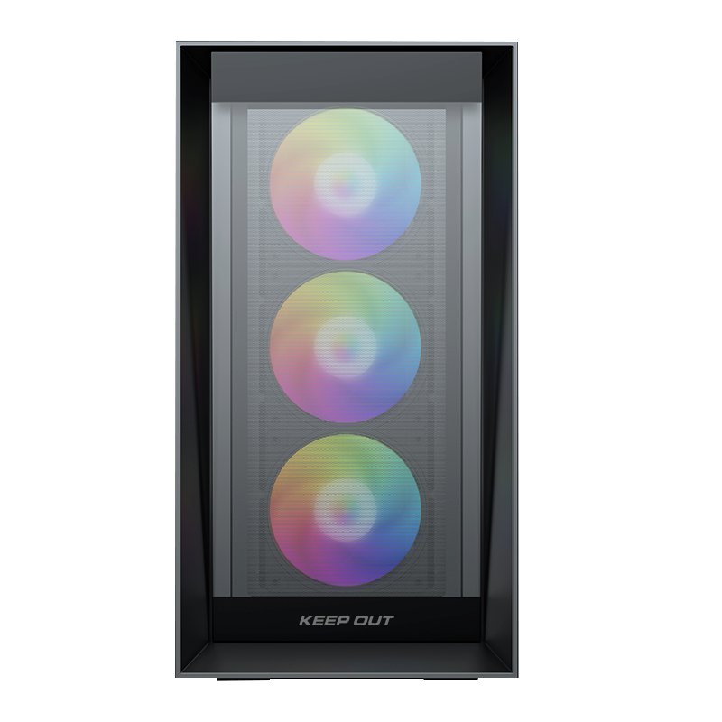KEEP OUT XC-911 PRO XL — Torre ATX con cristal templado y GPU hasta 425mm 4