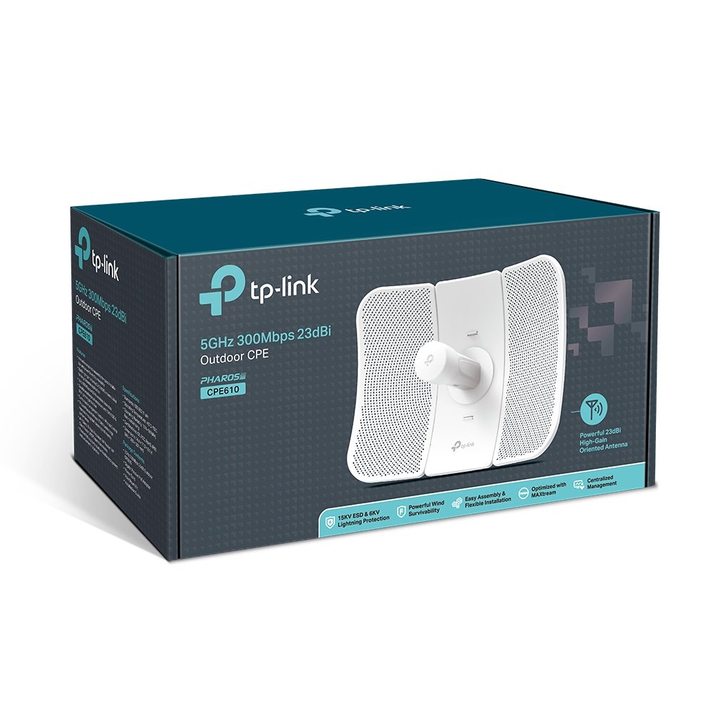 Punto de Acceso Exterior WIFI TP-LINK CPE610 300MB 5GHZ Antena 23dBi MIMO Direccional Poe Pasivo IP65 — vista detalle 2