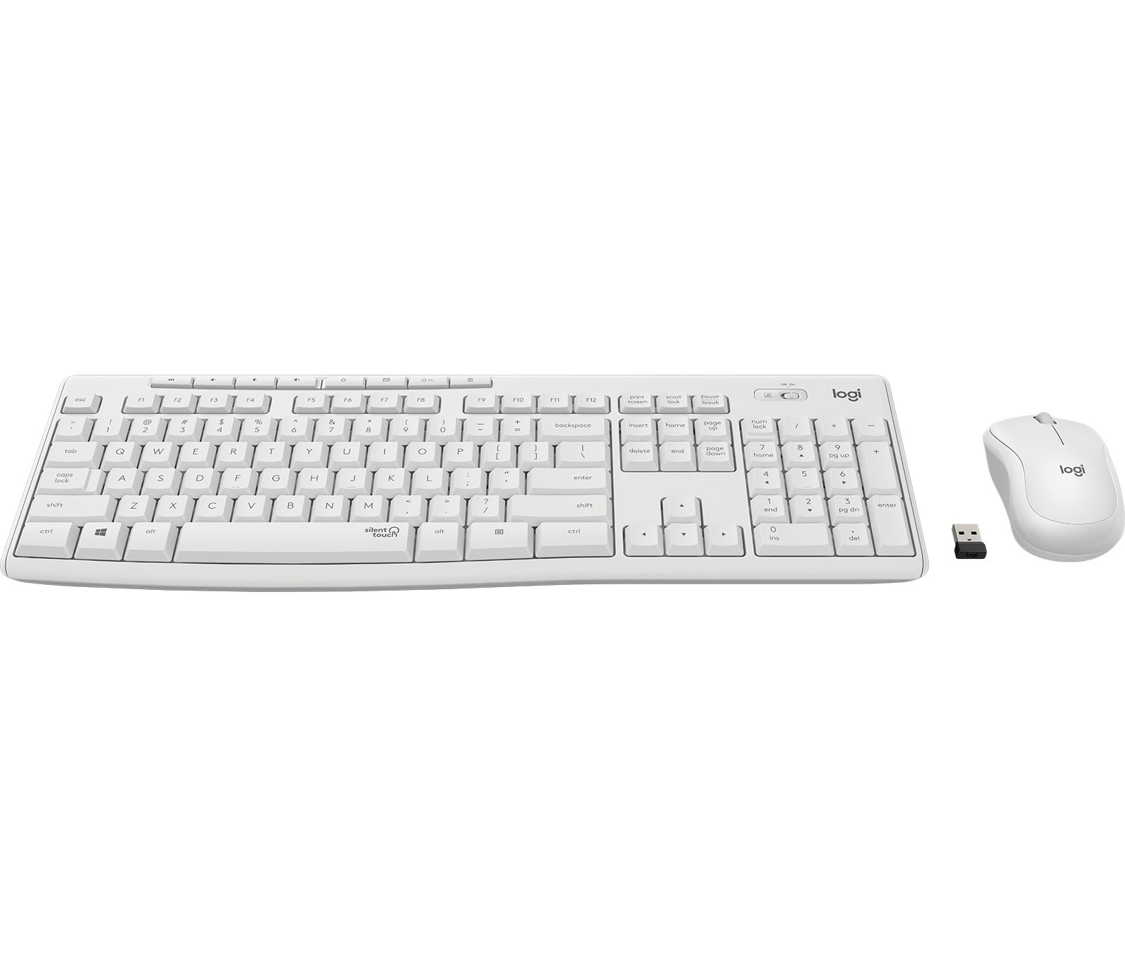 Logitech MK295 — Combo teclado y mouse inalámbrico silencioso blanco 7