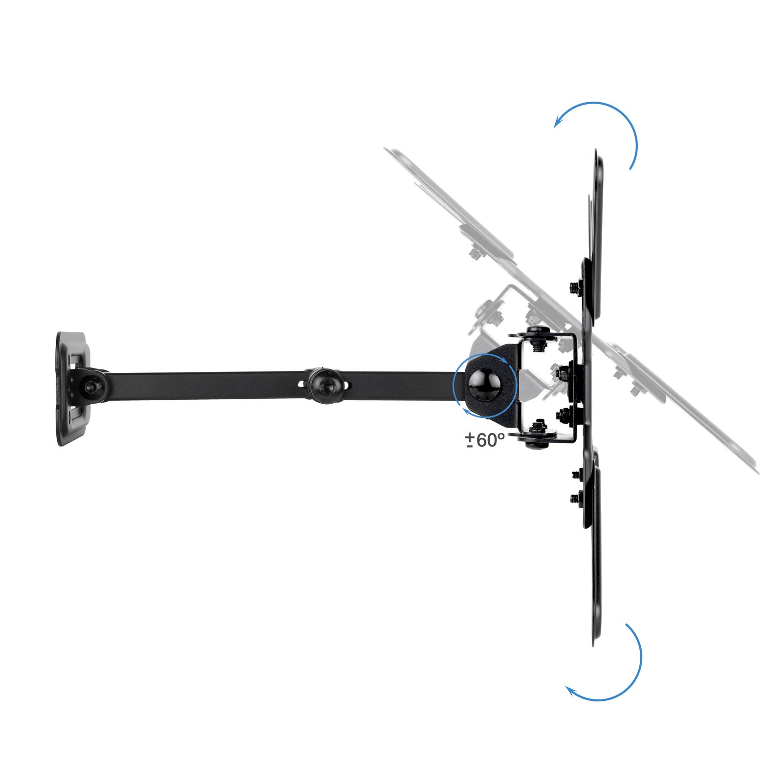 Soporte de Pared LP1344TN-B para Pantalla 13-43 MAX. 20KG VESA MAX. 200x200 2 Brazos Negro — vista detalle 2