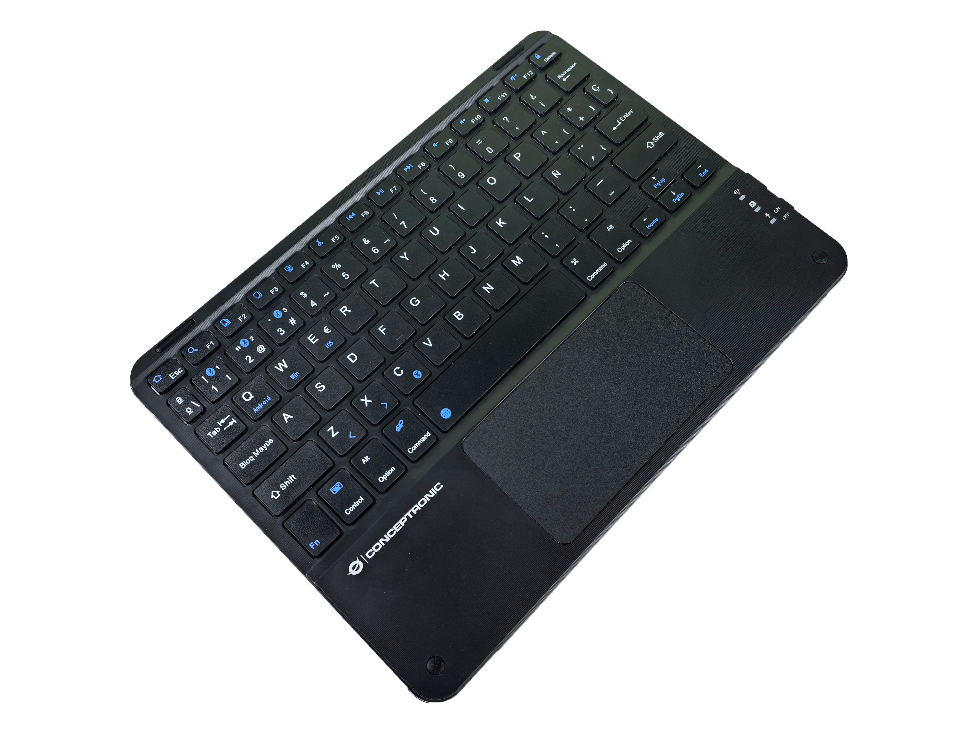 CONCEPTRONIC TOBIN01BES — Teclado Bluetooth 10" con Touchpad integrado — vista detalle 1