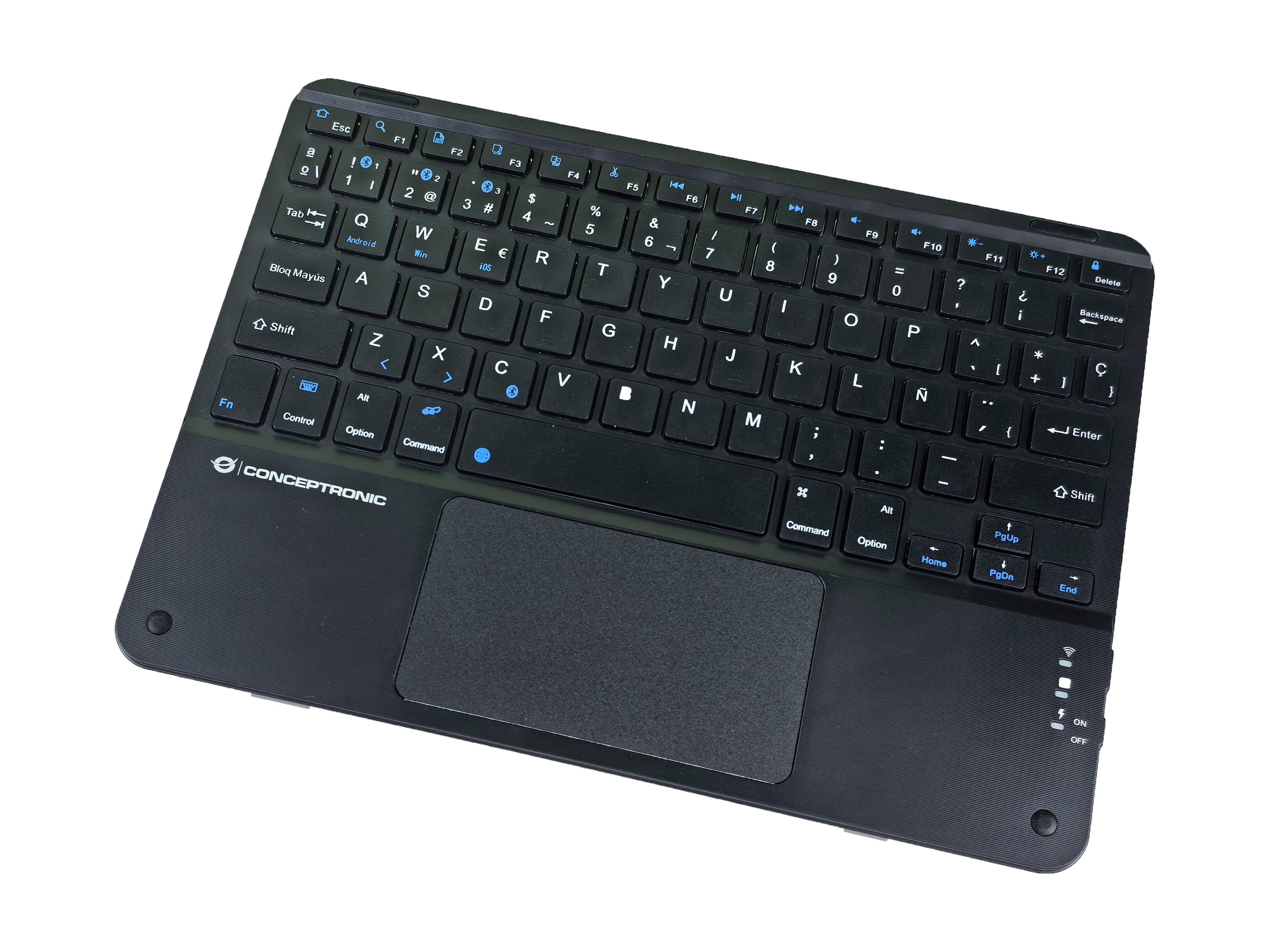 CONCEPTRONIC TOBIN01BES — Teclado Bluetooth 10" con Touchpad integrado — vista detalle 2