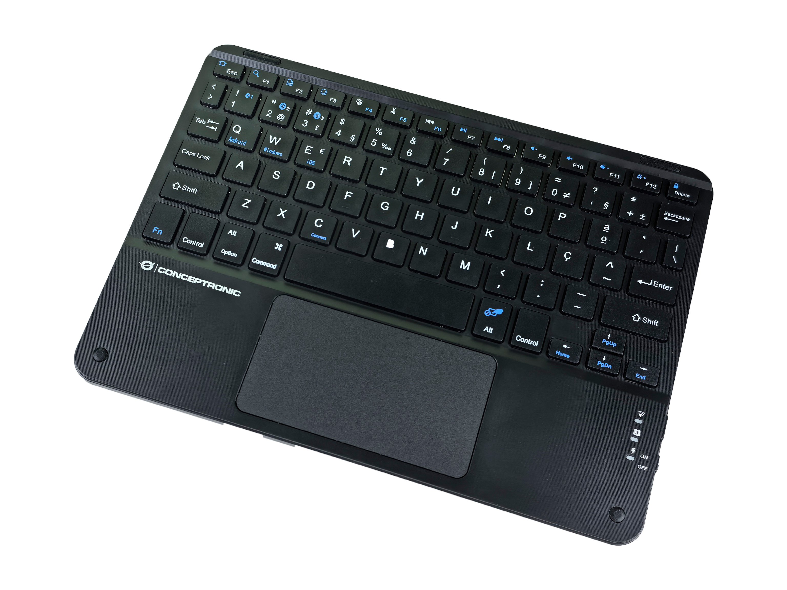 CONCEPTRONIC TOBIN01PT — Teclado Bluetooth 10" con touchpad, layout portugués — vista detalle 2