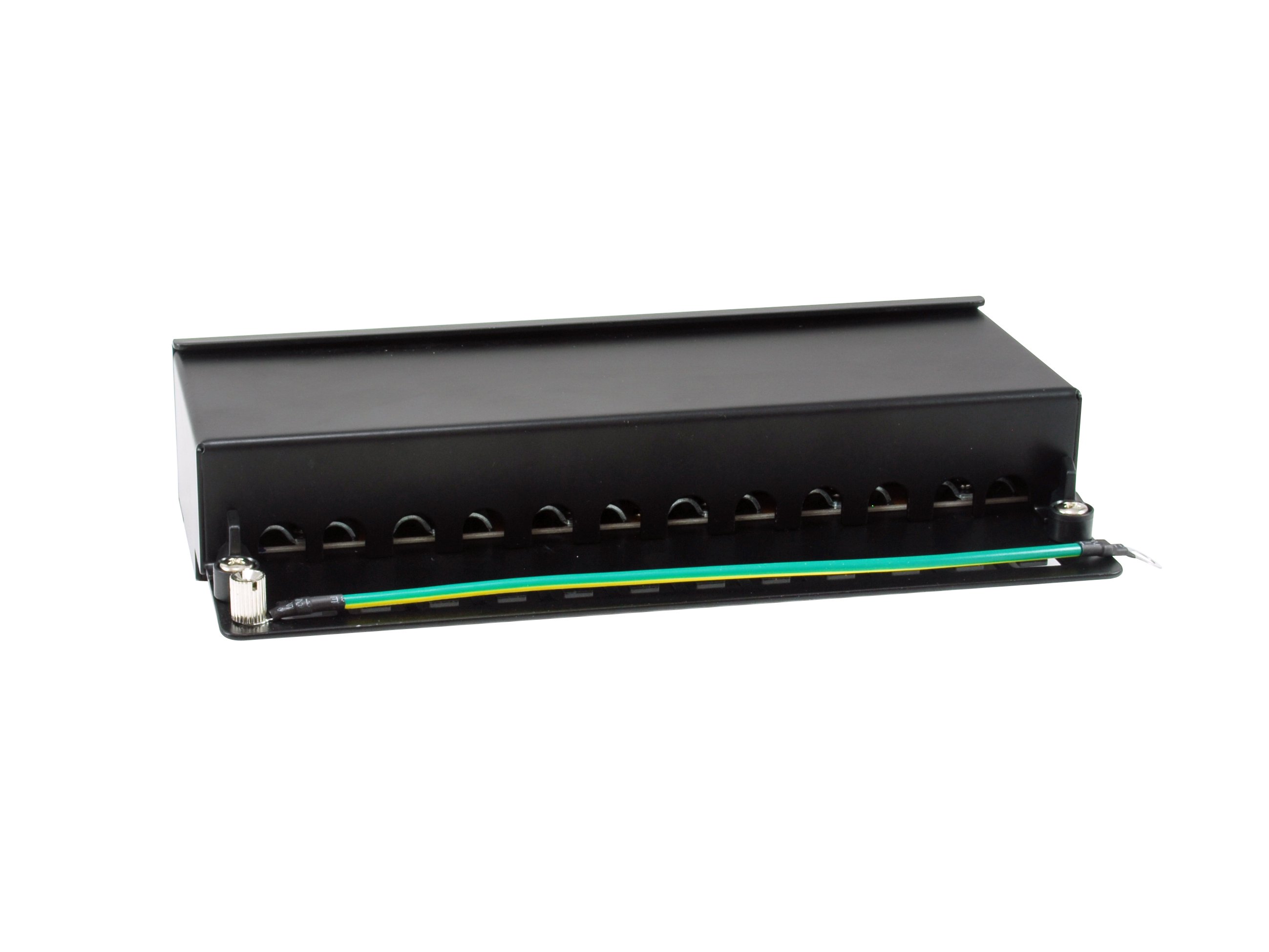 Patch Panel de Sobremesa CAT.6A Apantallado 12 Puertos Color Negro (RAL 9005) — vista detalle 1