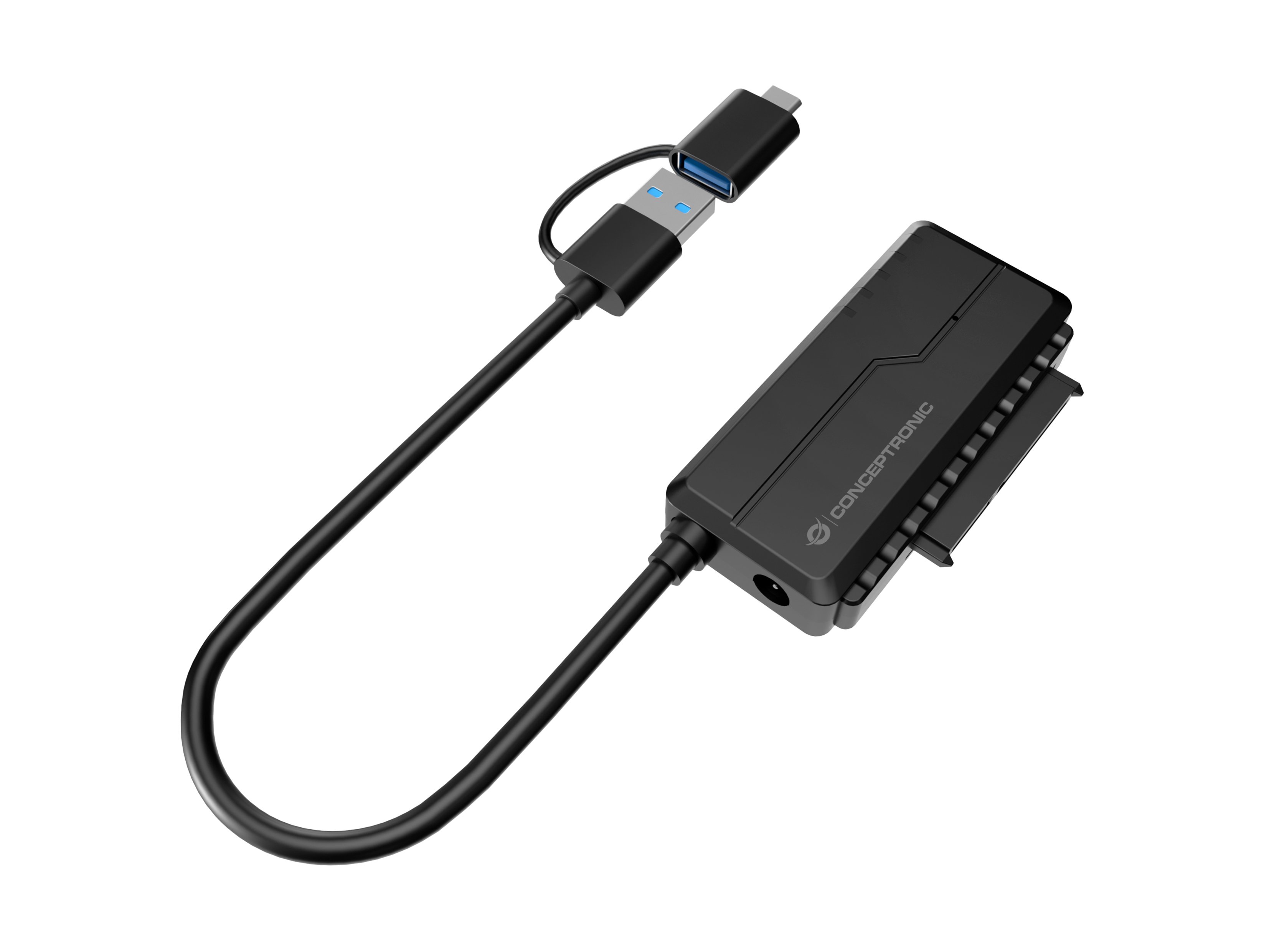 CONCEPTRONIC ABBY21B — Adaptador USB-A a SATA con USB-C incluido 2