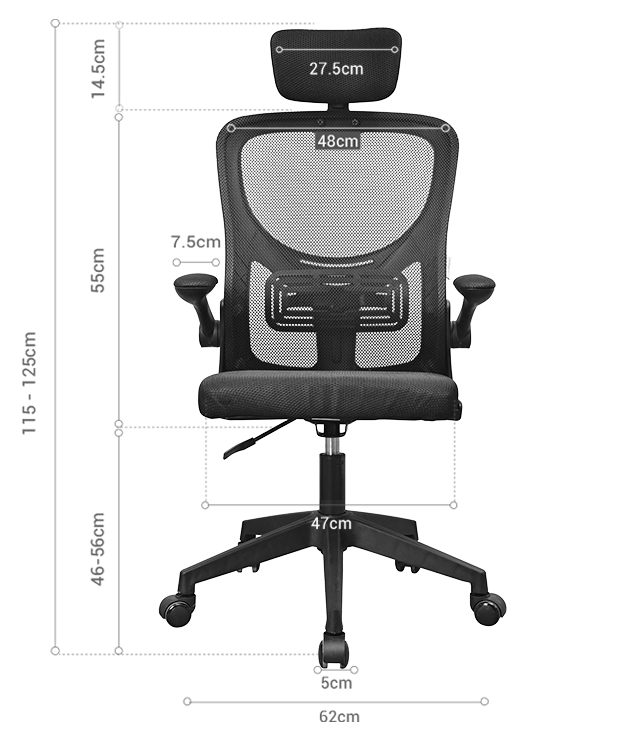 Silla Ergonomica Mgcergoplus Gris Malla Transpirable Repo...