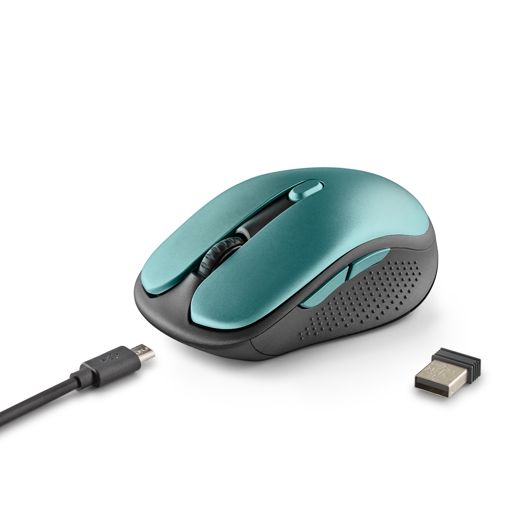 Mouse Wireless Evorustice Recargable con Teclas Silenciosas Azul Hielo — vista detalle 1