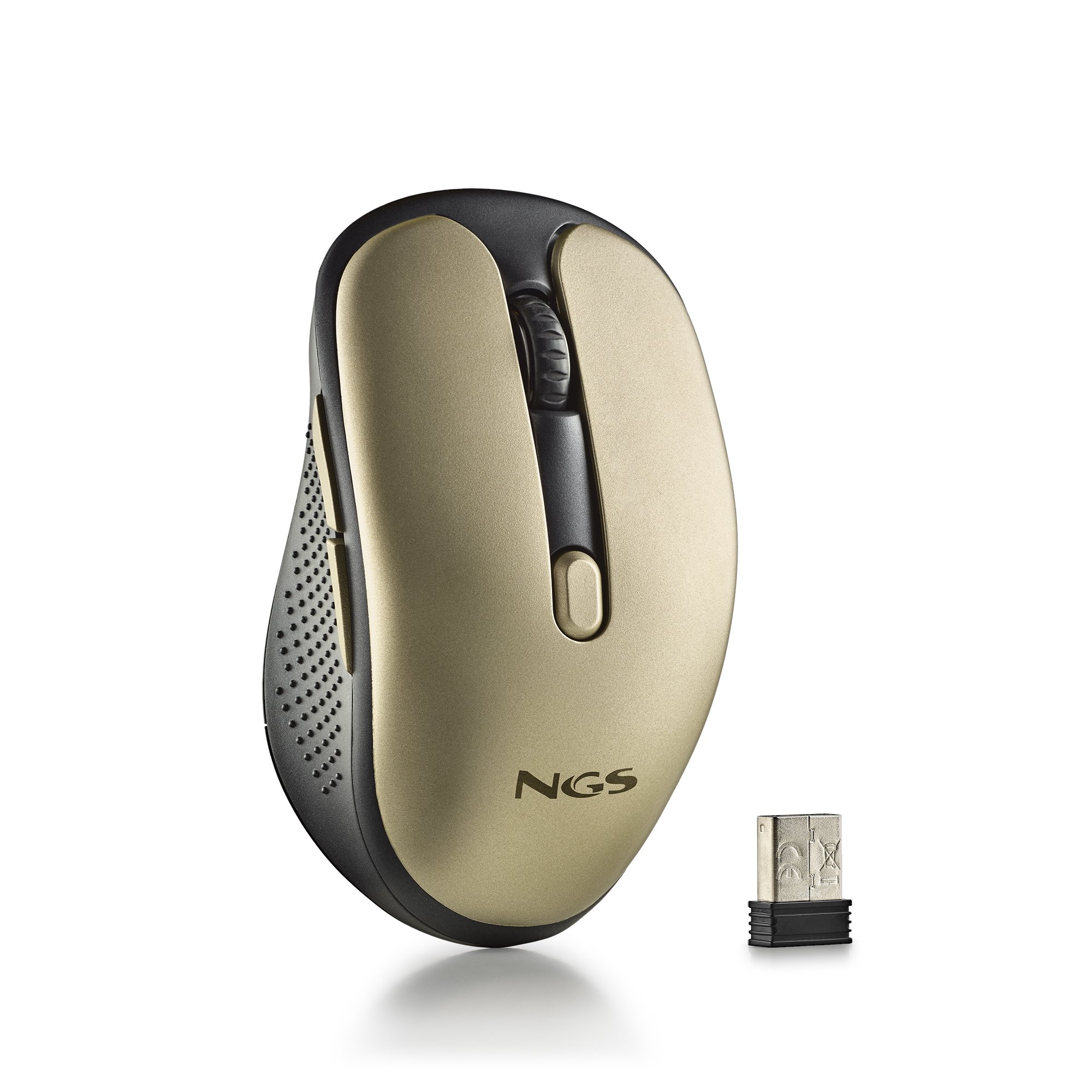 Mouse Wireless Evorustgold Recargable con Teclas Silenciosas Oro* — vista detalle 2