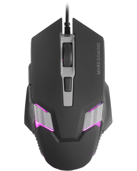 MARS GAMING MM024 — Mouse RGB 4000 DPI con 6 botones mecánicos