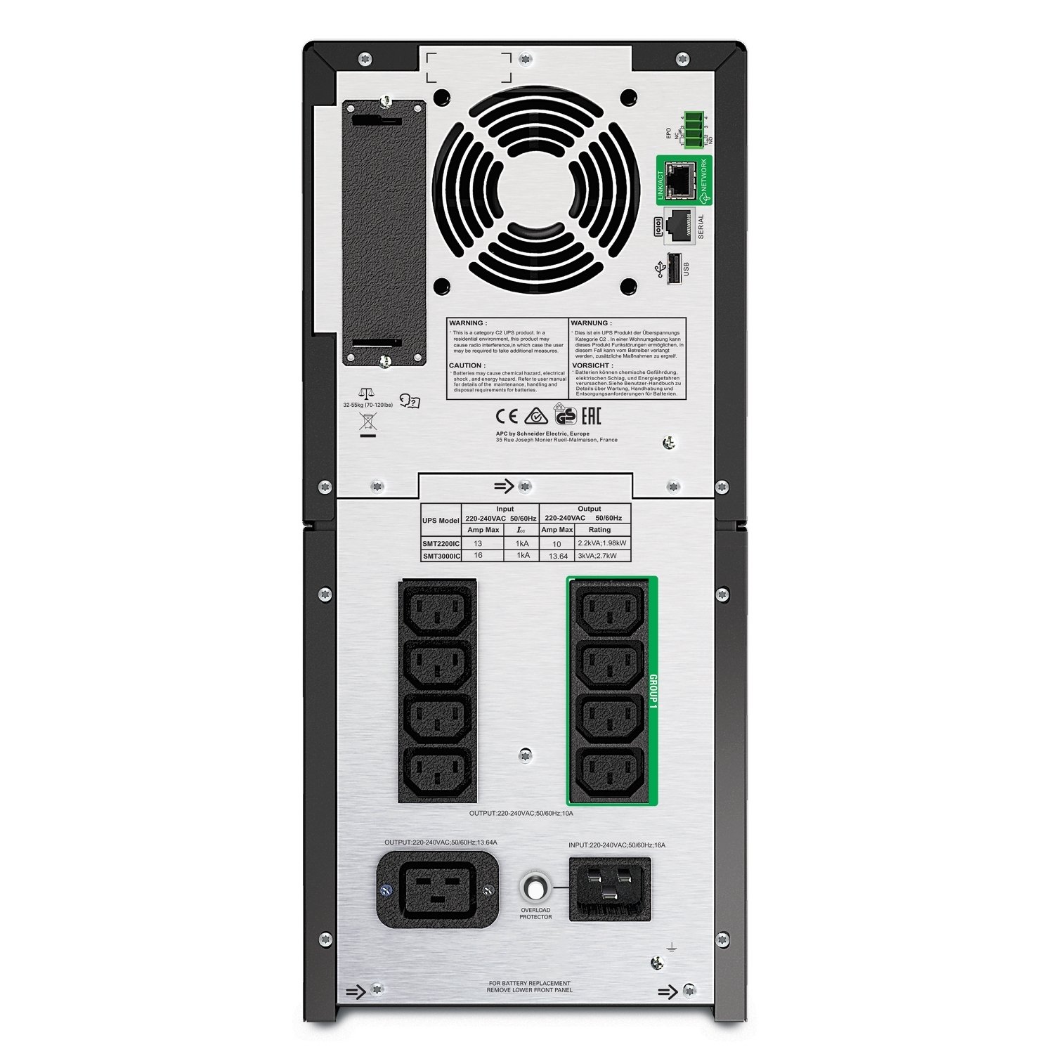 SAI SMT1000IC Smart UPS 3000VA 2700W 230V 8xIEC 1xIEC 320 C19 Formato Torre Smartconnect — vista detalle 1