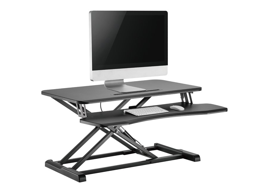 (Km0) Stand de Sobremesa Ergonomico 650840 para PC / Pantalla y Teclado Altura Ajustable CASH30 — vista detalle 1