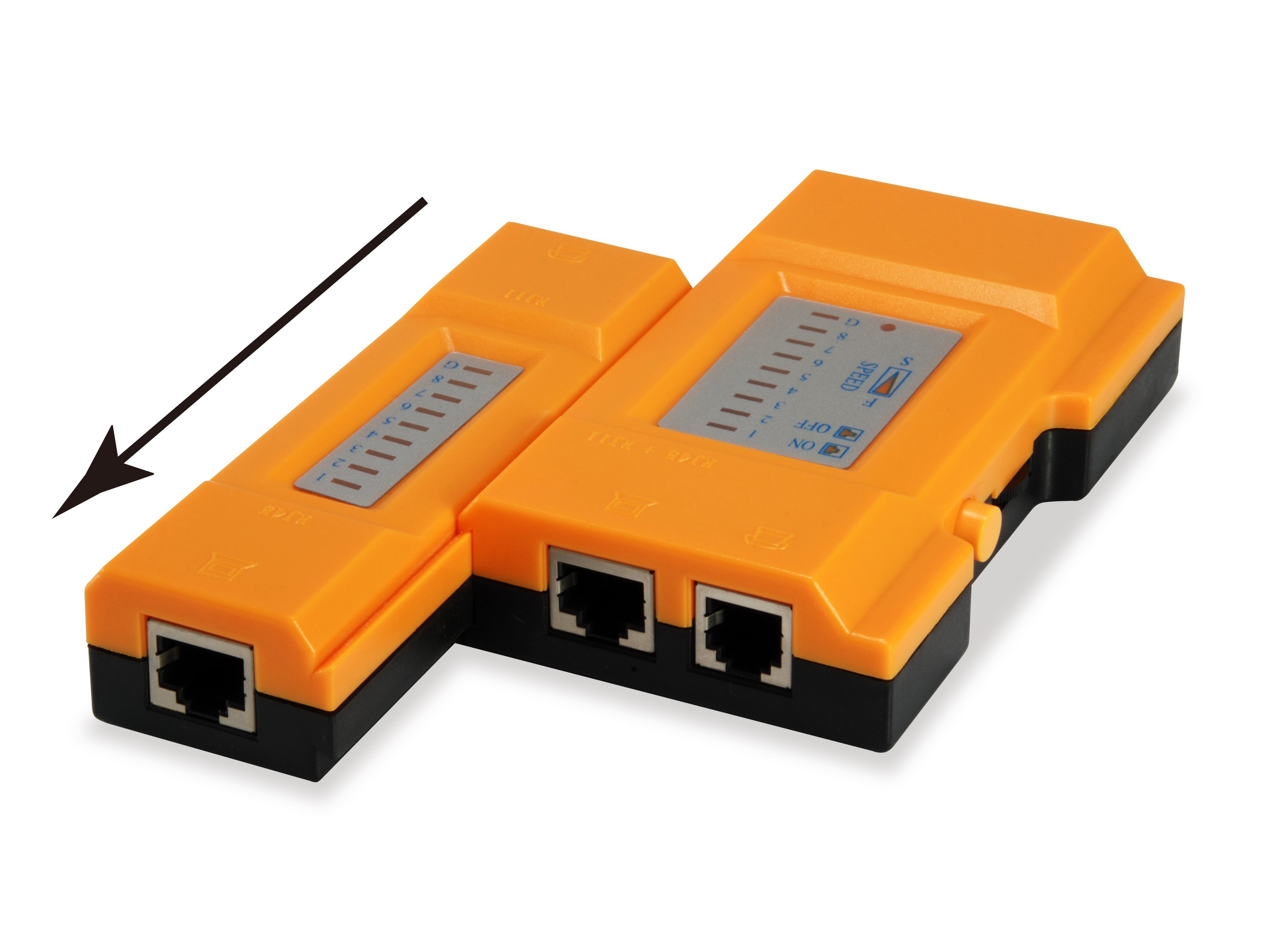 Tester Cables LAN RJ45 RJ12 RJ11 — vista detalle 2