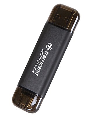 Memoria USB-C/USB-A 512GB SSD USB 10Gbps (ESCRITURA 950MB/s) TS512GESD310C 2