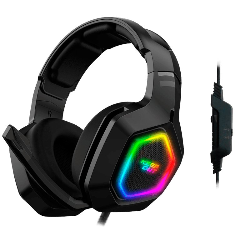 KEEP OUT HX901 — Headset gaming 7.1 con RGB y micrófono plegable 2