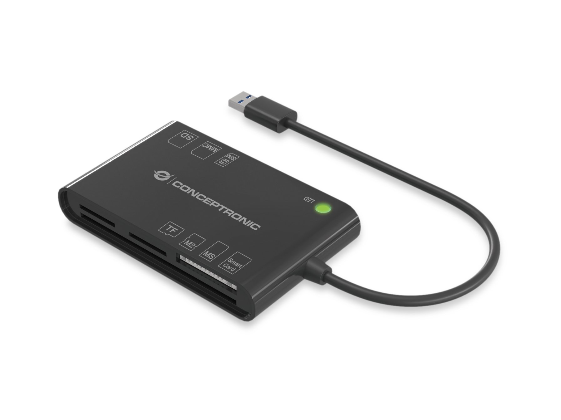 CONCEPTRONIC Lector USB DNIe 3.0 — Lector externo DNI electrónico y tarjetas
