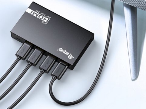 EQUIP Switch HDMI 3x1 — 4K con alimentación USB 4