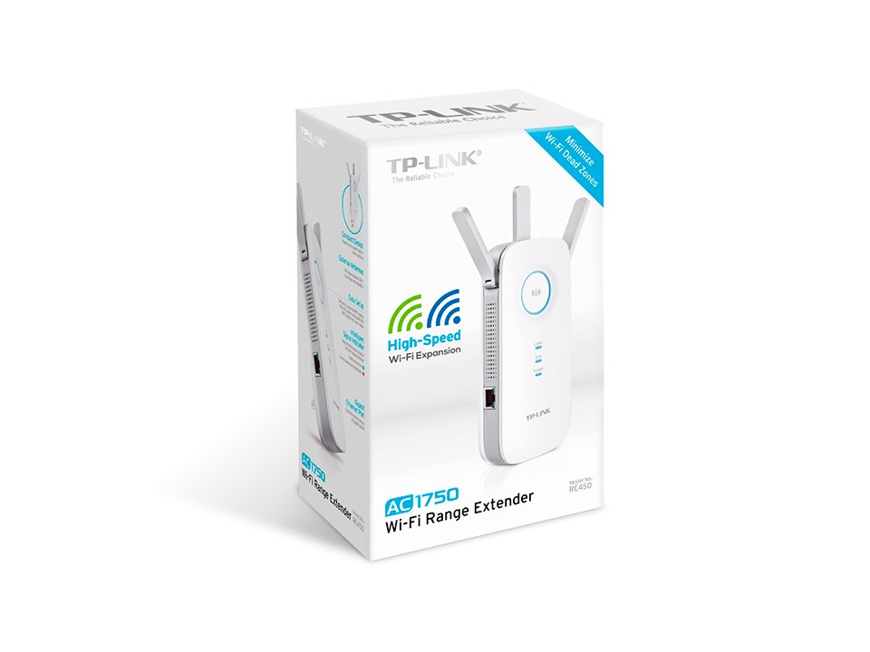 TP-Link RE450 — Repetidor dual band AC1750 con puerto Gigabit