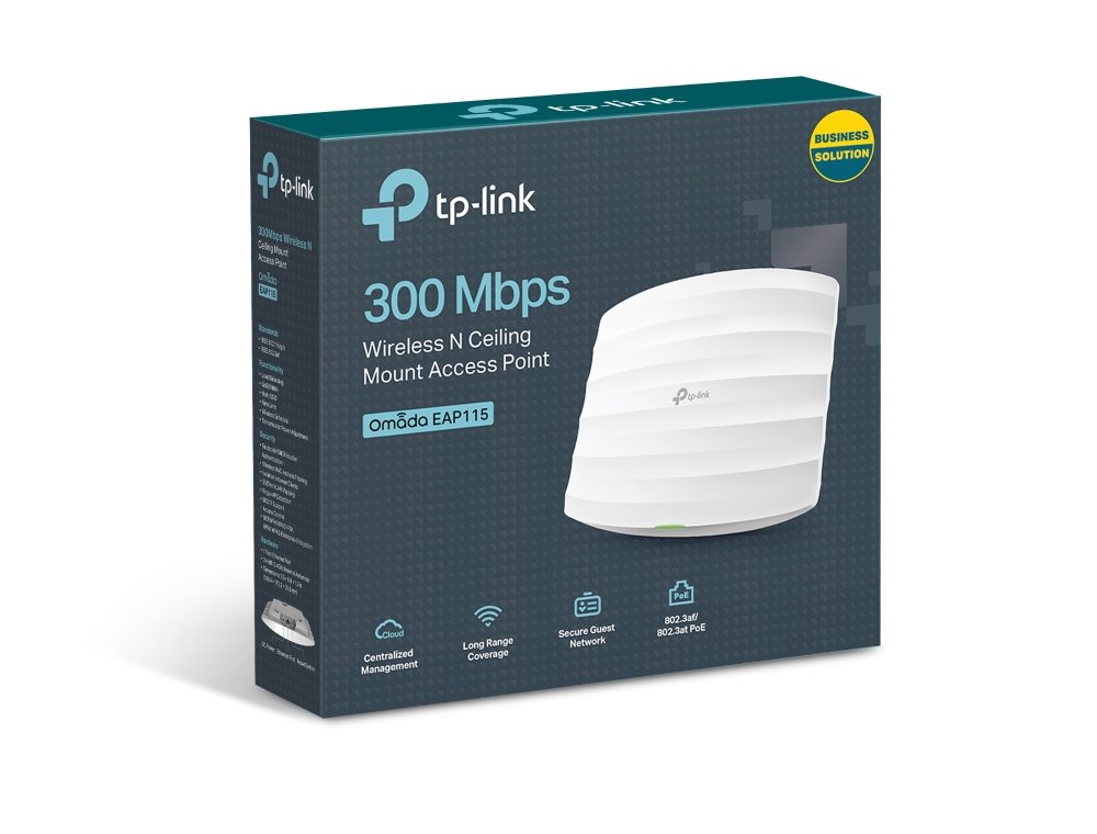 TP-LINK EAP115 — Punto de acceso WiFi 300Mb PoE techo 4