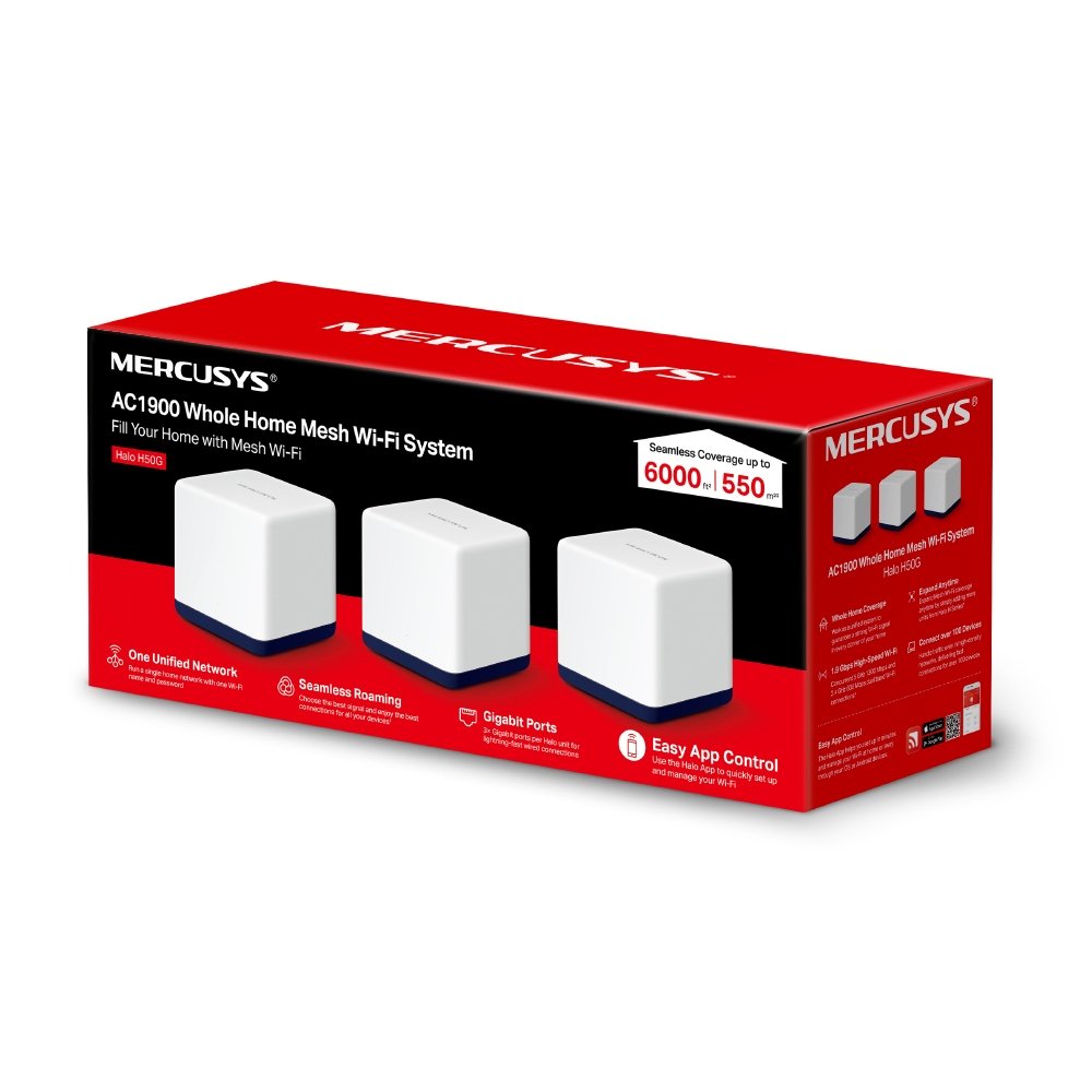 Punto de Acceso Interior MESH WIFI 5 HALO H50G (3-PACK) Kit de TRES Puntos de Acceso Interior MESH con RED WIFI AC1900 — vista detalle 2