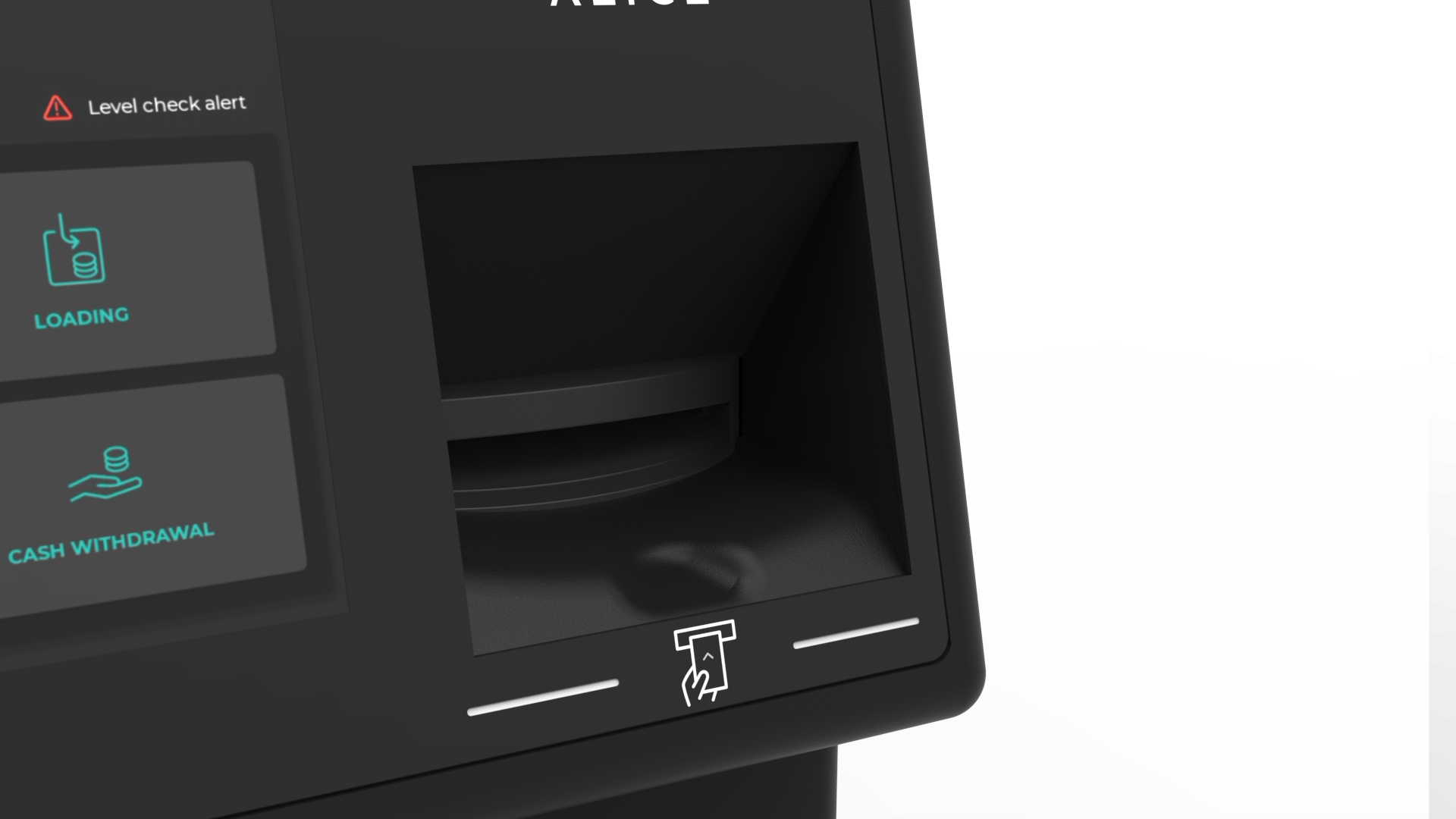 Maquina de Autocobro Negra — vista detalle 2
